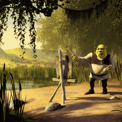 Shrek Painting Landscape GIF