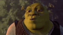 Shrek Pout Mmmm Pointing Kiss GIF