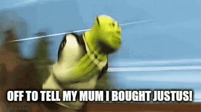 Shrek Running Off To Tell My Mum I Bought Justus GIF