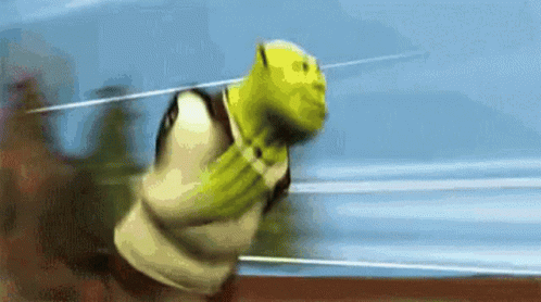 Shrek Running On Track GIF