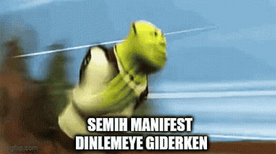 Shrek Running Semih Manifest Dinlemeye Giderken GIF