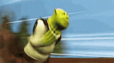 Shrek Running With Sword GIF