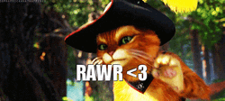 Shrek's Puss In Boots Cute Rawr  GIF