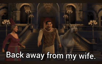 Shrek Saying Back Away From My Wife GIF