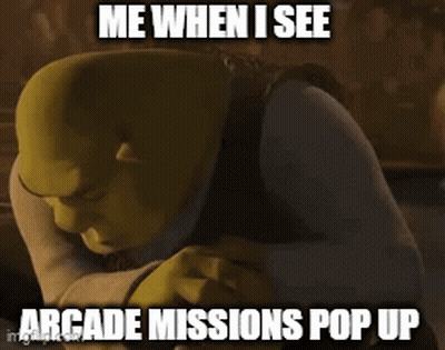 Shrek Saying Me When Arcade Missions Pop Up GIF