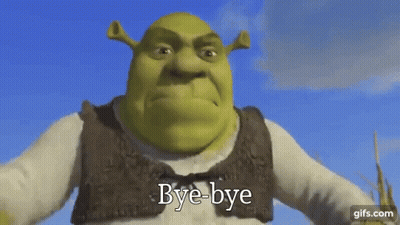 Shrek Saying See You Later GIF