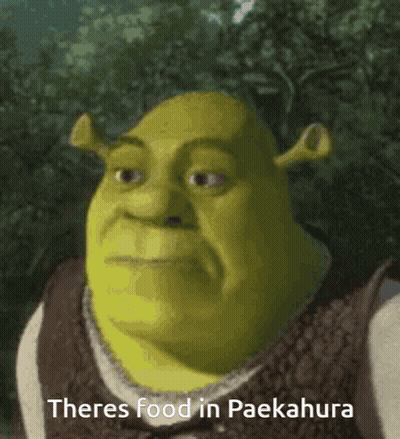 Shrek Says There 'S Food In Paekahura In A Meme GIF