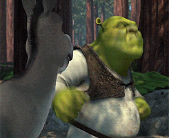 Shrek Scares Donkey GIF