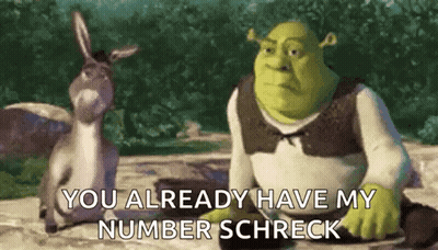 Shrek Sitting Next To Donkey Says You Already Have My Number GIF