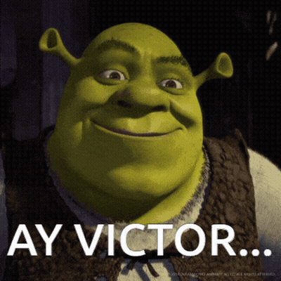 Shrek Smiling With Ay Victor GIF