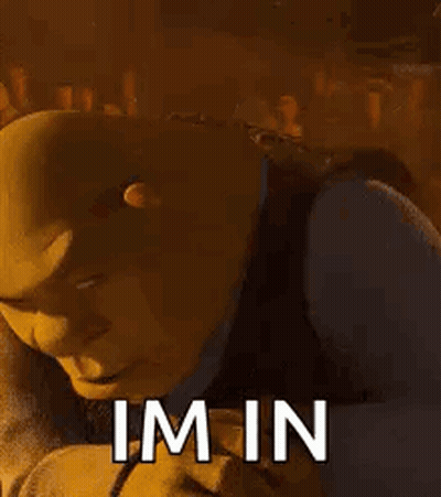 Shrek Smiling With Im In On Face GIF