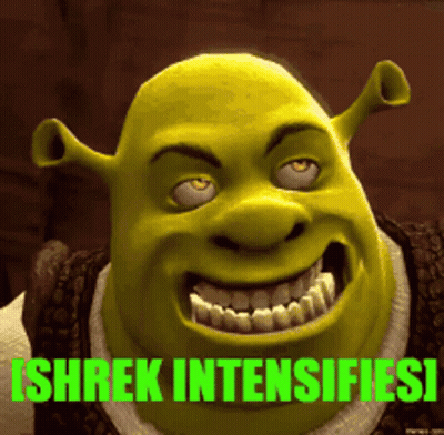 Shrek Smiling With Shrek Intensifies GIF