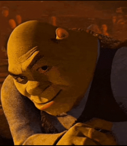 Shrek Smirk Meme GIF
