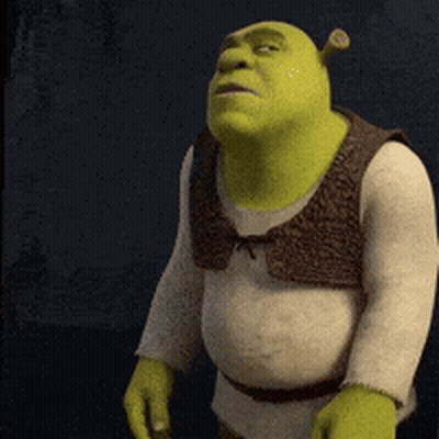 Shrek Standing In Dark Room GIF