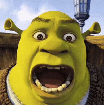 Shrek Surprised Face Mouth Open GIF