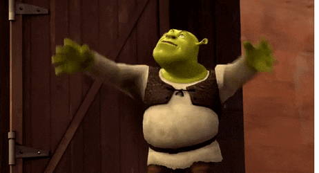 Shrek Wacky Arms Stretched Dancing GIF