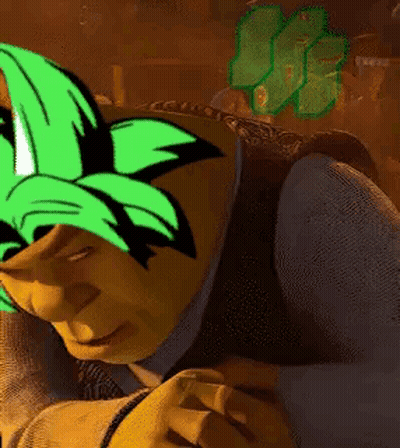 Shrek Wearing Green Hat And Yellow Vest GIF