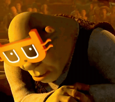 Shrek Wearing Sunglasses With U GIF