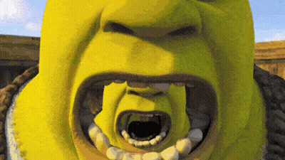 Shrek With Mouth Open And Teeth Showing GIF