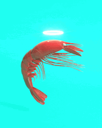 Shrimp Amidst Ocean Waters GIF