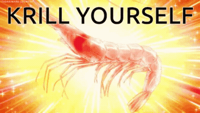Shrimp Saying Krill Yourself GIF