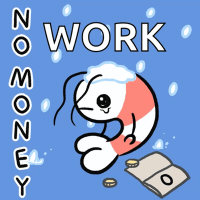 Shrimp Saying No Work GIF