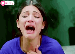 Shruti Haasan Wild Sobbing  GIF