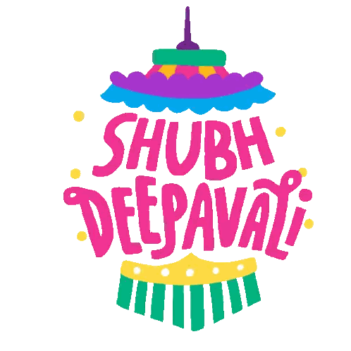 Shubh Deepavali Colorful Illustration Sticker