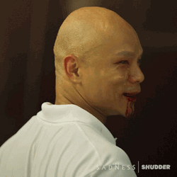 Shudder Creepy Bald Guy GIF