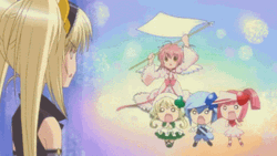 Shugo Chara Elementary Girls Waving The White Flag
