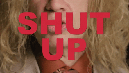 Shut Up Baby I Know It Pink Calligraphy GIF