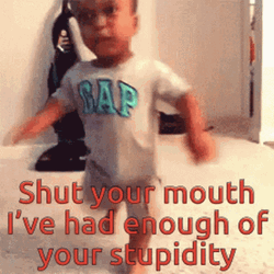 Shut Your Mouth Bitch Slap GIF
