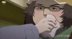 Shy Itaru Hashida Steins Gate  GIF