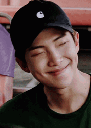 Shy Kim Nam-Joon Looking Down  GIF