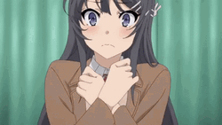 Shy Mai Sakurajima Blushing GIF