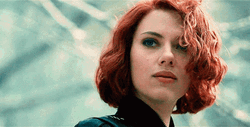 Shy Natasha Romanoff Looking Down  GIF