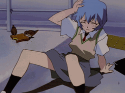 Shy Rei Ayanami Embarrased GIF