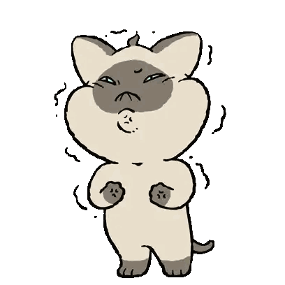 Siamese Cat Standing On Hind Legs Sticker