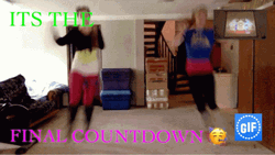 Sibling Exercise The Final Countdown GIF