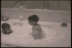 Siblings Bubble Bath Fight GIF