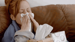 Sick Girl Sneezing GIF