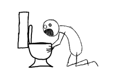 Sick Stickman Throwing Up  GIF