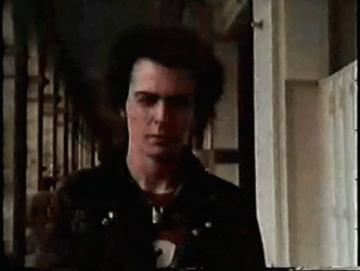 Sid Vicious Holding Knife GIF