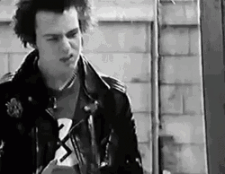 Sid Vicious Punk Hair Pointing Finger GIF