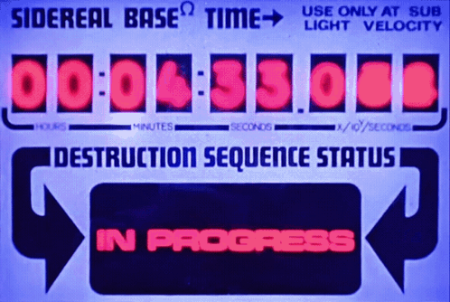 Sidereal Base Time And Destruction Sequence Status Display GIF