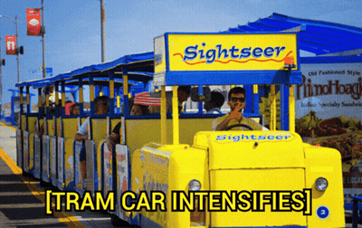 Sightseeing Train With Sightseer Sign GIF