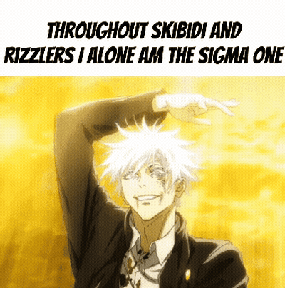 Sigma Man With Skibidi And Rizzles GIF