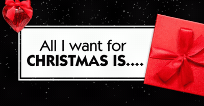 Sign All I Want For Christmas Red Gift GIF