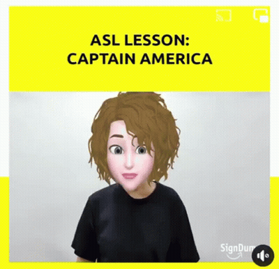 Sign Language Lesson About Captain America GIF