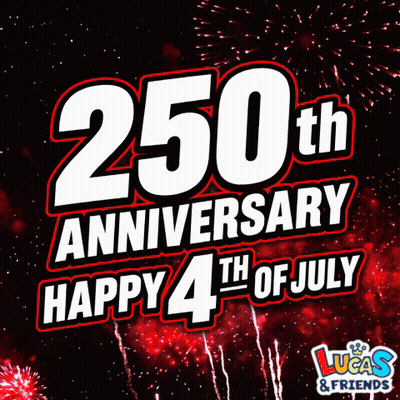 Sign Saying 250Th Anniversary Happy 4Th July GIF